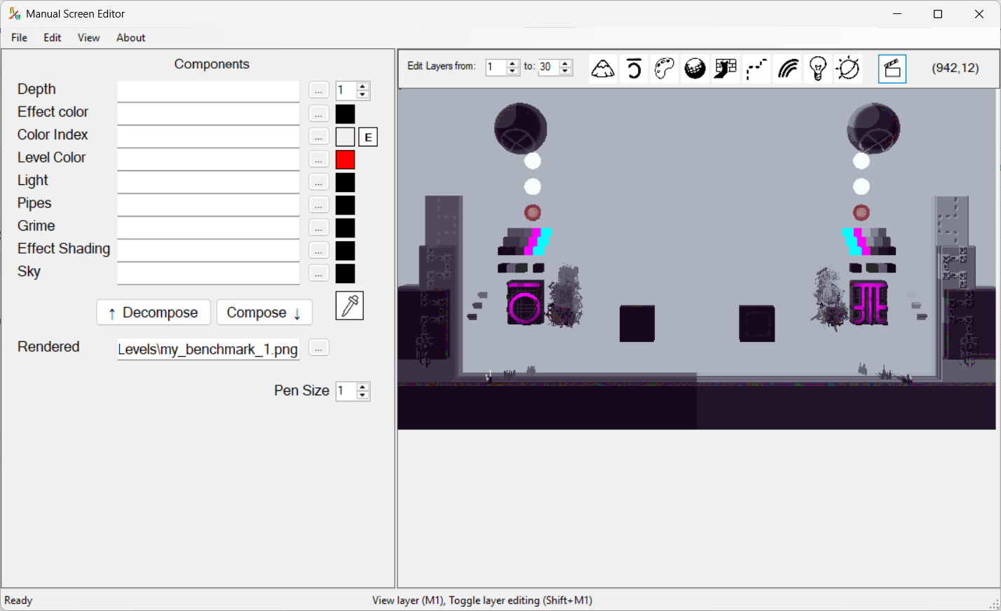 Manual Screen Editor